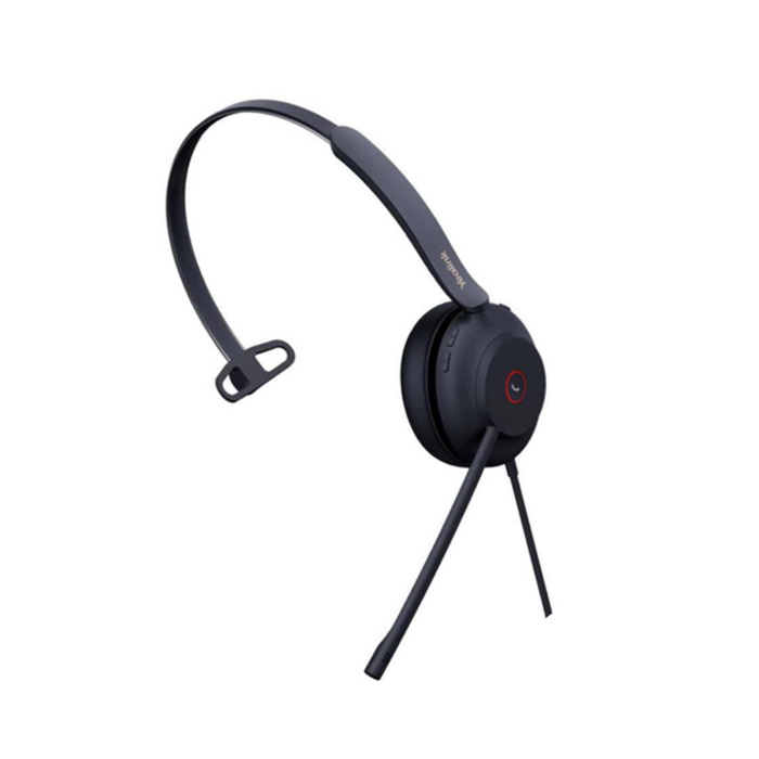 Yealink (UH37) Wired Headphones - Mono - UC - Active Noise Cancelling Microphone - Leather - USB C + A Adaptor